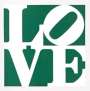 Robert Indiana: Greenpeace Love (white and green) - Signed Print