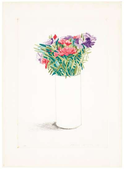 Godetia - Signed Print by David Hockney 1973 - MyArtBroker