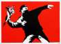Banksy: Love Is In The Air (Flower Thrower) - Signed Print