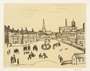 L S Lowry: Tree In A Square - Signed Print