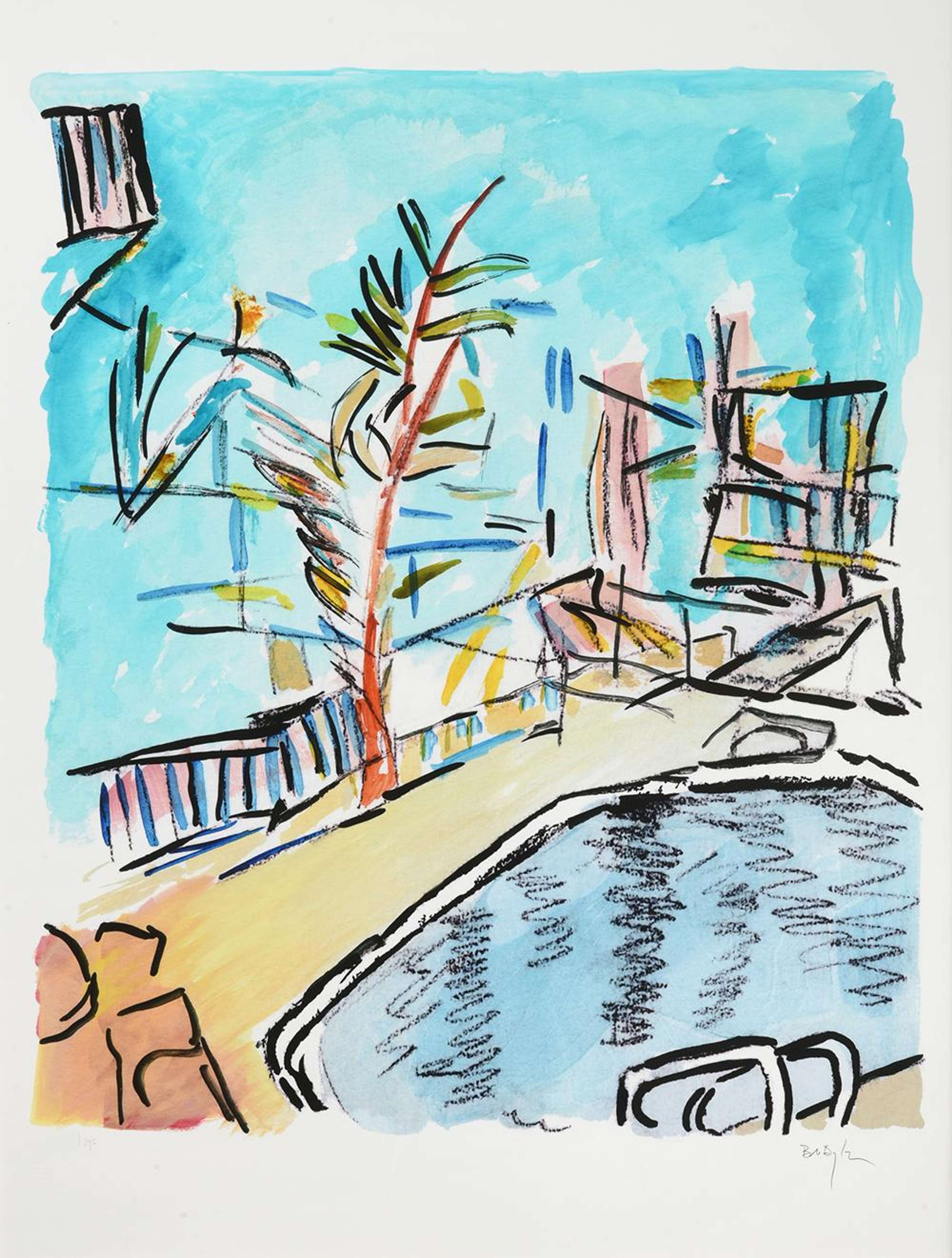 Motel Pool (2013) - Signed Print by Bob Dylan 2013 - MyArtBroker