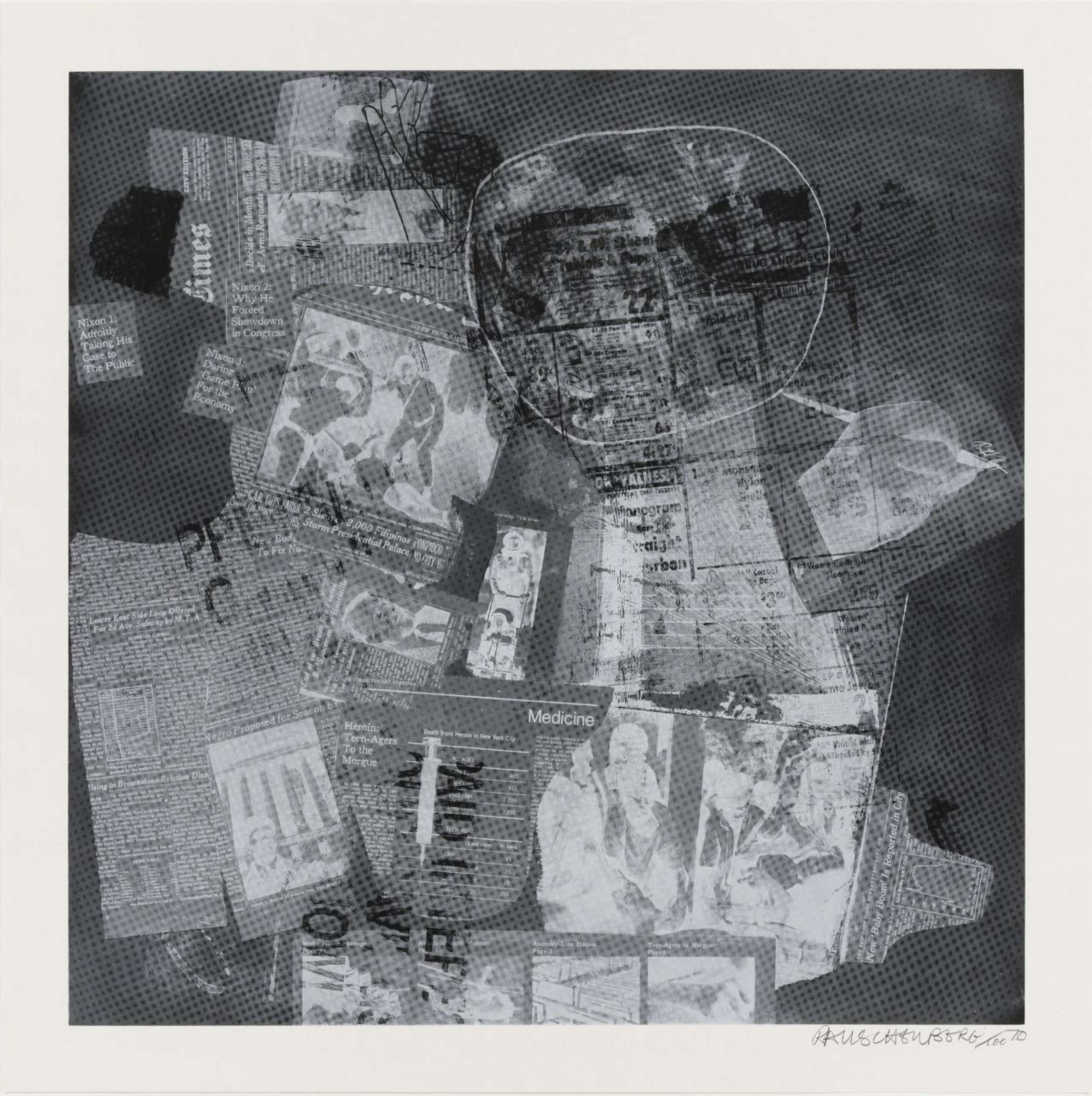 Surface XIII - Signed Print by Robert Rauschenberg 1970 - MyArtBroker