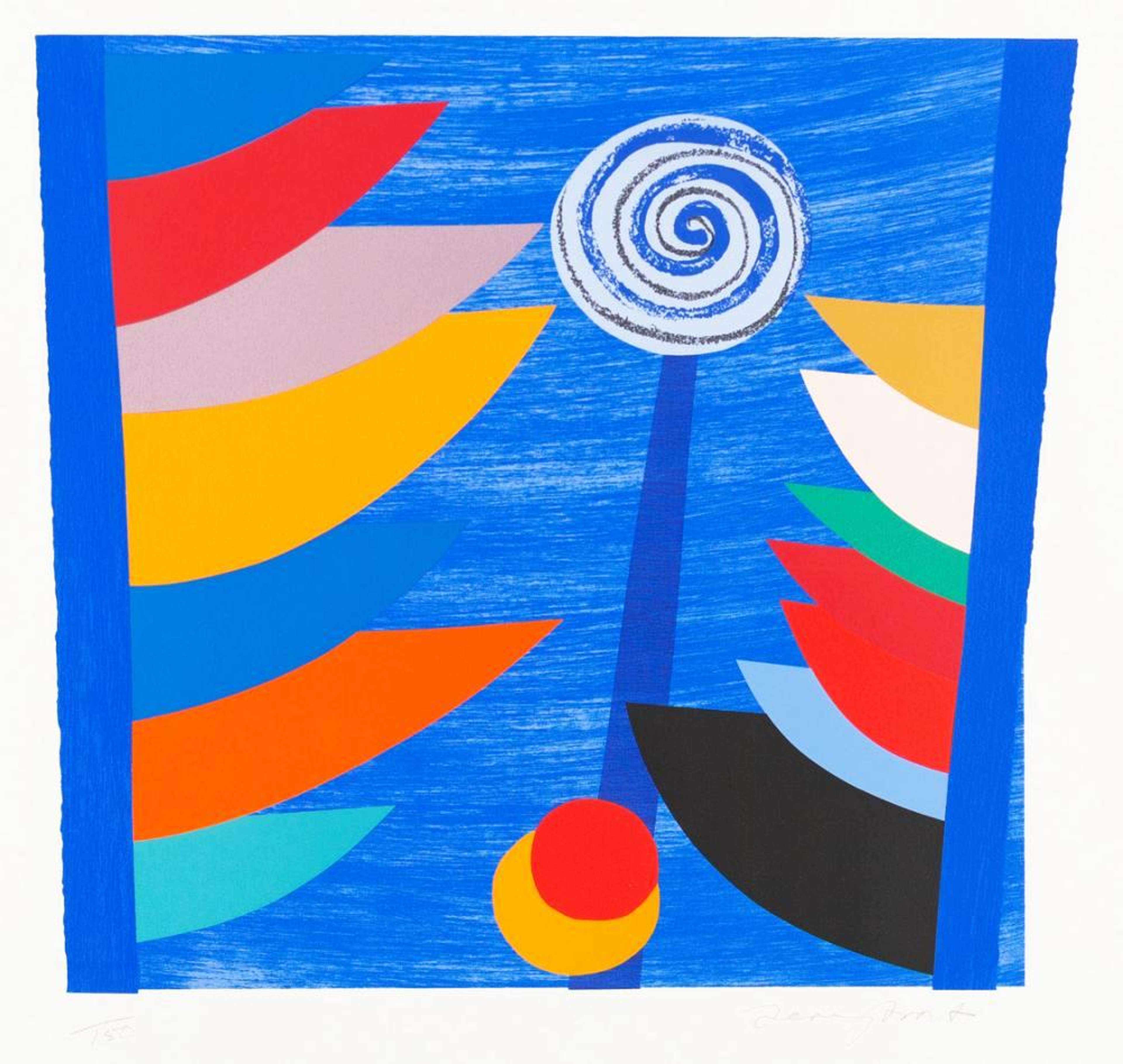 Orange And Blue Q Newlyn - Signed Print by Sir Terry Frost 1997 - MyArtBroker
