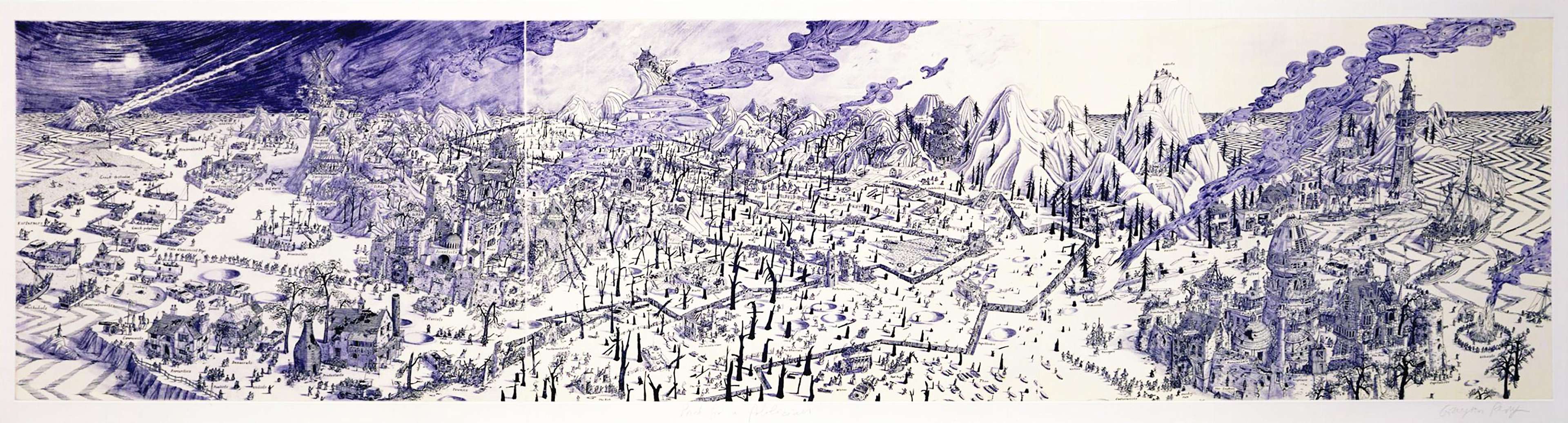 Print For A Politician (Biro Blue) - Signed Print by Grayson Perry 2005 - MyArtBroker