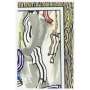 Roy Lichtenstein: Painting On A Blue And Yellow Wall - Signed Print