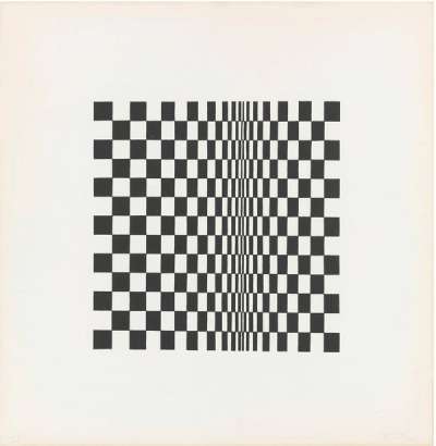 Untitled (Based On Movement In Squares) - Signed Print by Bridget Riley 1962 - MyArtBroker