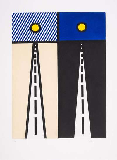 Illustration For Auto Poésie: En Cavale De Bloomington - Signed Print by Roy Lichtenstein 1992 - MyArtBroker