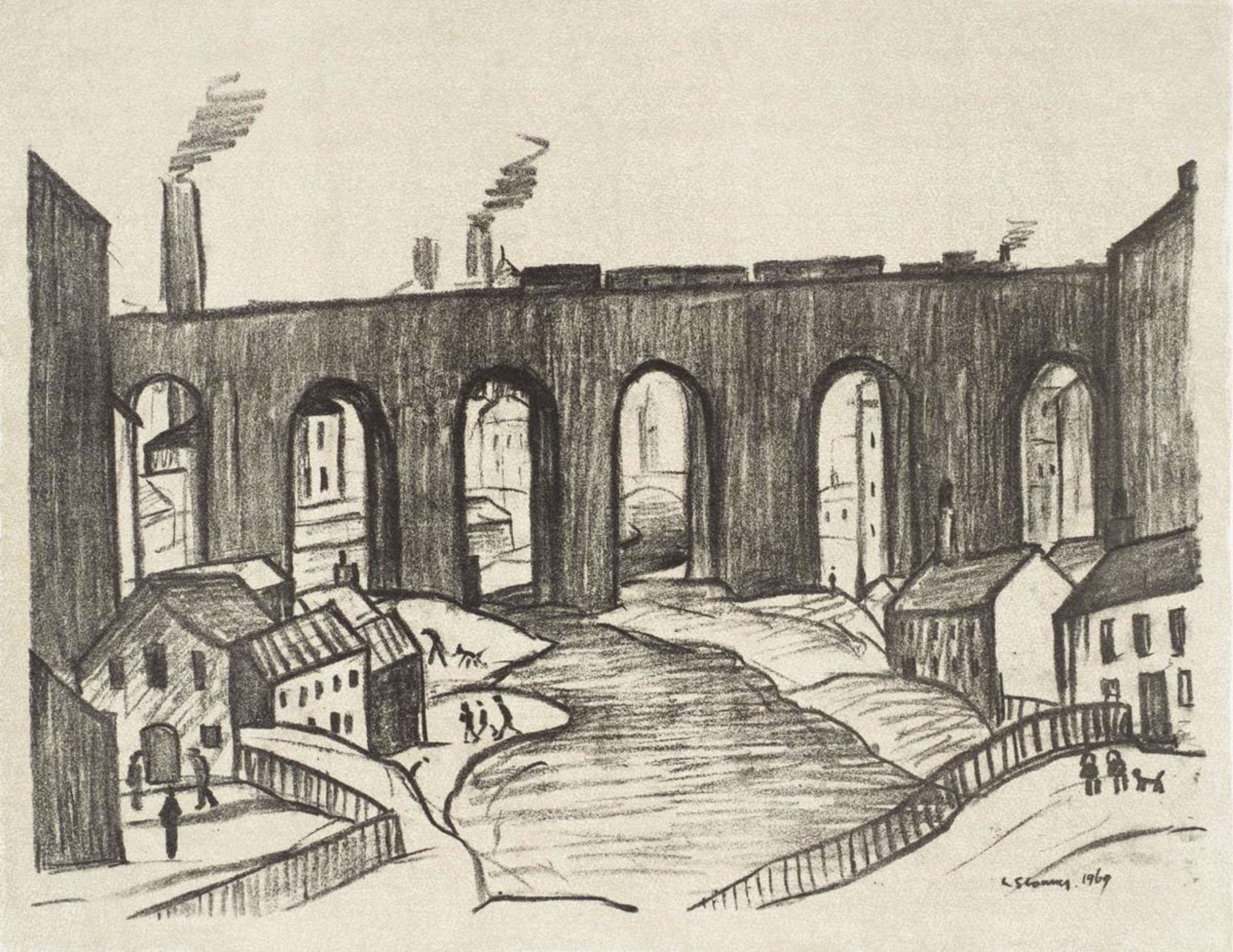 Le Viaduc de Stockport par L S Lowry - MyArtBroker