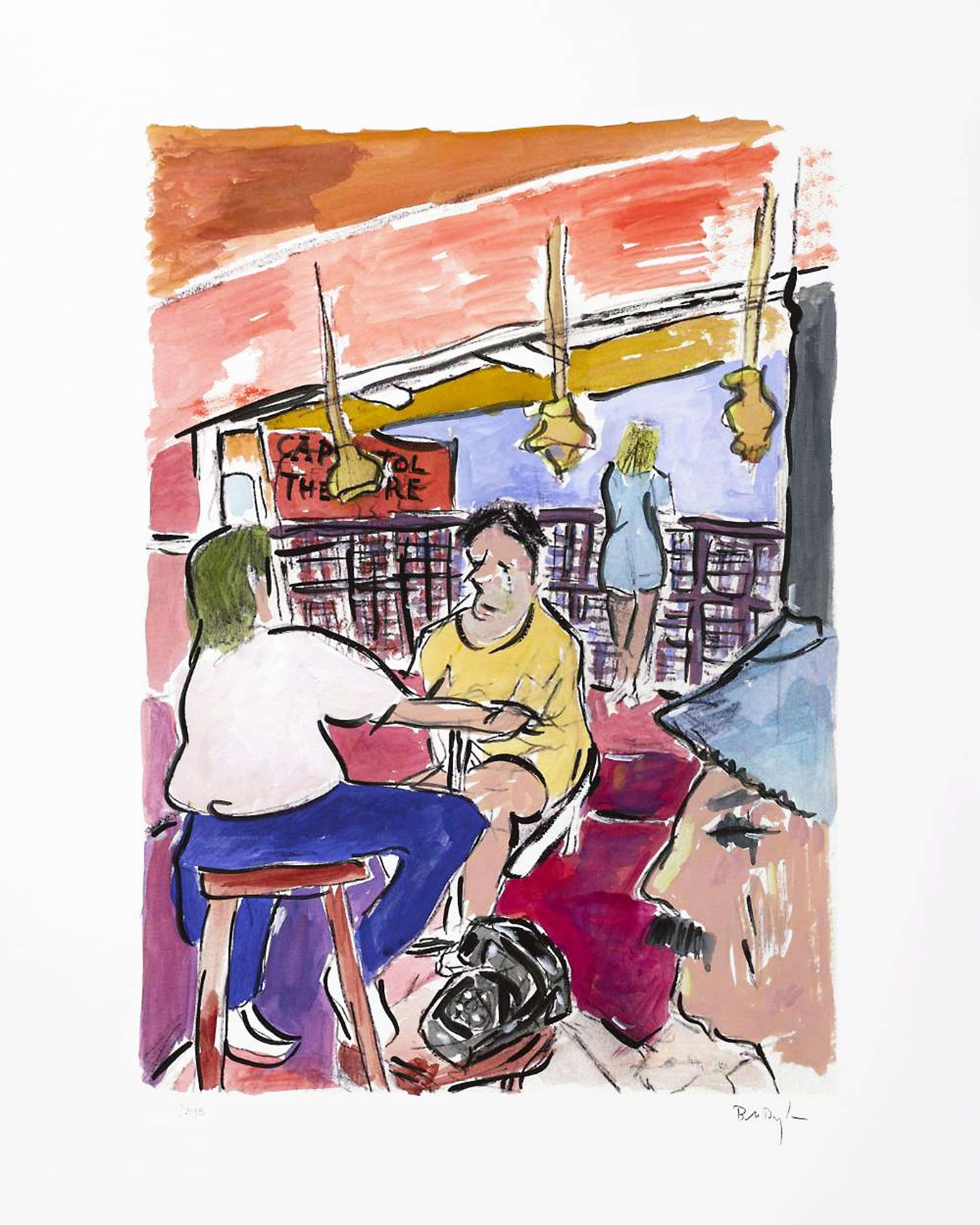 Rooftop Bar - Signed Print by Bob Dylan 2009 - MyArtBroker