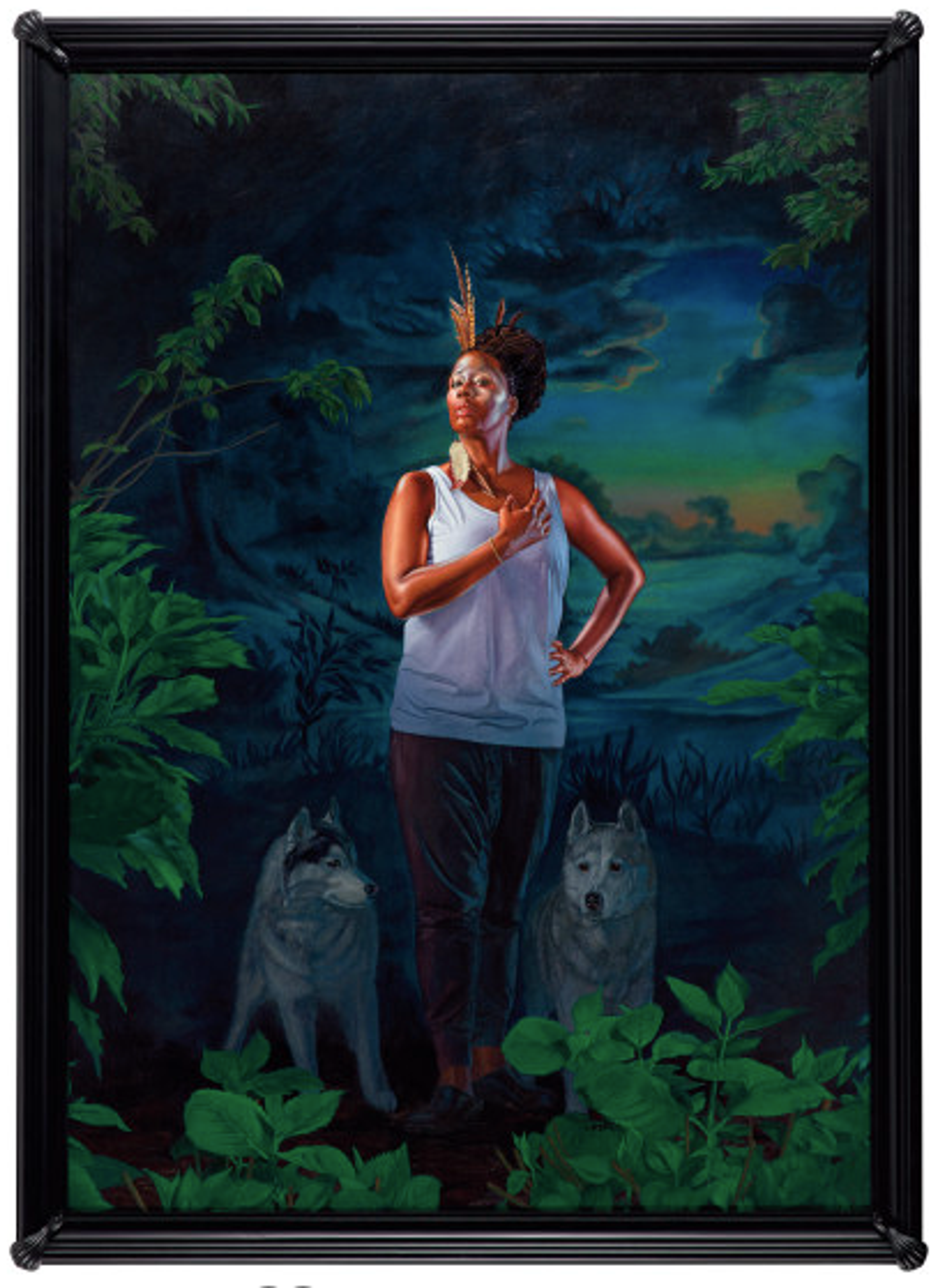 Portrait of Mickalene Thomas, the Coyote by Kehinde Wiley - Phillips