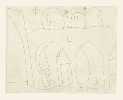 Patmos Monastery - Signed Print by Ben Nicholson 1968 - MyArtBroker
