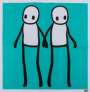 Stik: Holding Hands (teal) - Signed Print