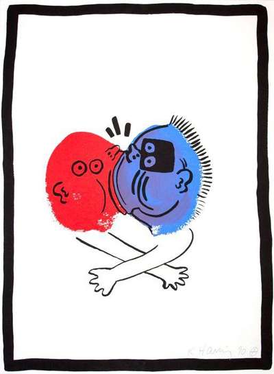 The Story Of Red And Blue 19 - Signed Print by Keith Haring 1989 - MyArtBroker