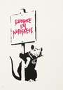 Banksy: Because I'm Worthless (red) - Unsigned Print