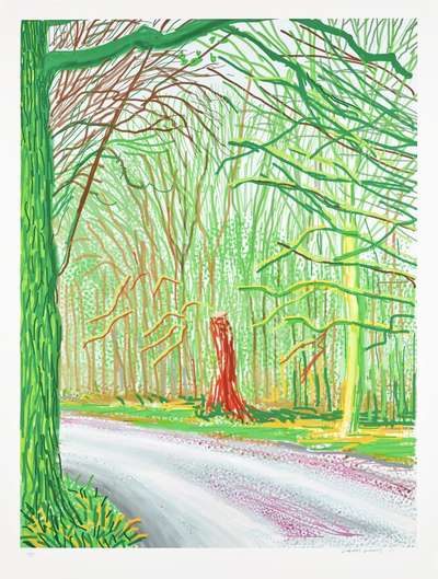 The Arrival Of Spring In Woldgate, East Yorkshire In 2011 (twenty eleven) - 23 April - Signed Print by David Hockney 2011 - MyArtBroker