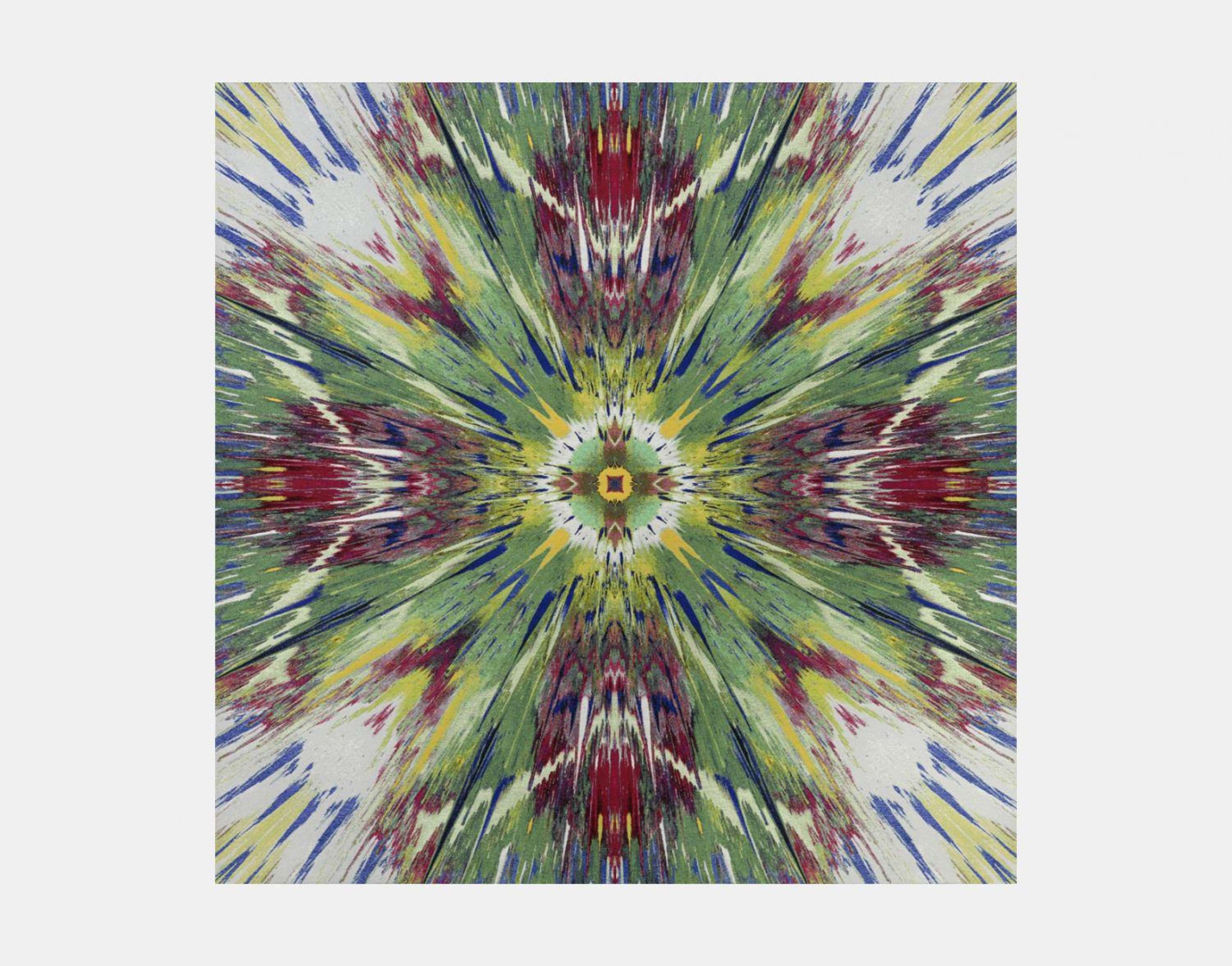 Une composition vertigineuse de blanc, de vert et de violet par Damien Hirst
