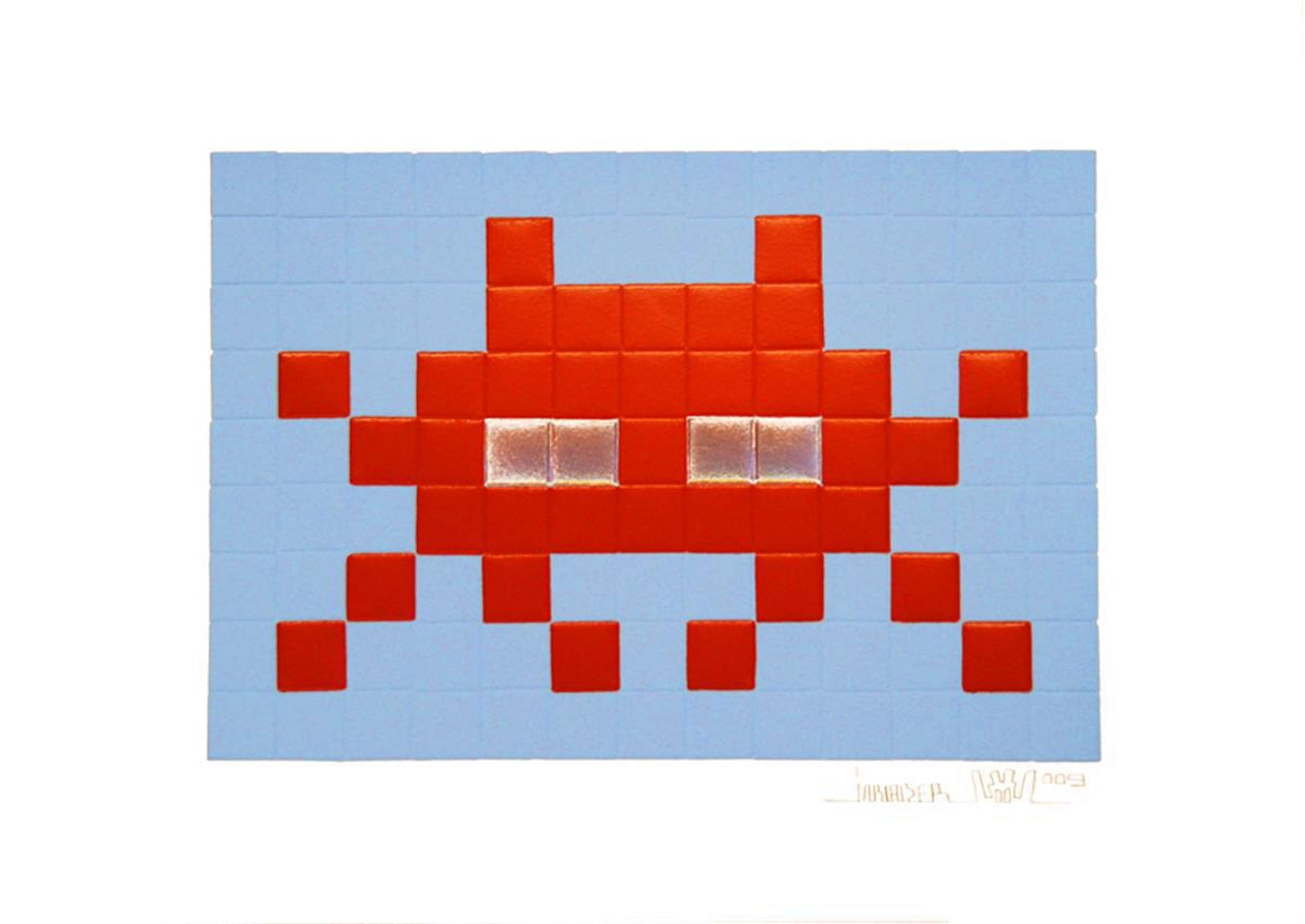 Invasion (rouge) par Invader