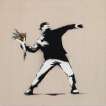 Love Is In The Air (Flower Thrower) - Signed Mixed Media