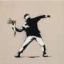 Banksy: Love Is In The Air (Flower Thrower) - Signed Mixed Media