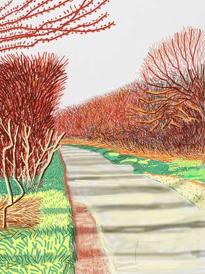The Arrival Of Spring In Woldgate, East Yorkshire In 2011 (twenty eleven) - 21 March - Signed Print by David Hockney 2011 - MyArtBroker