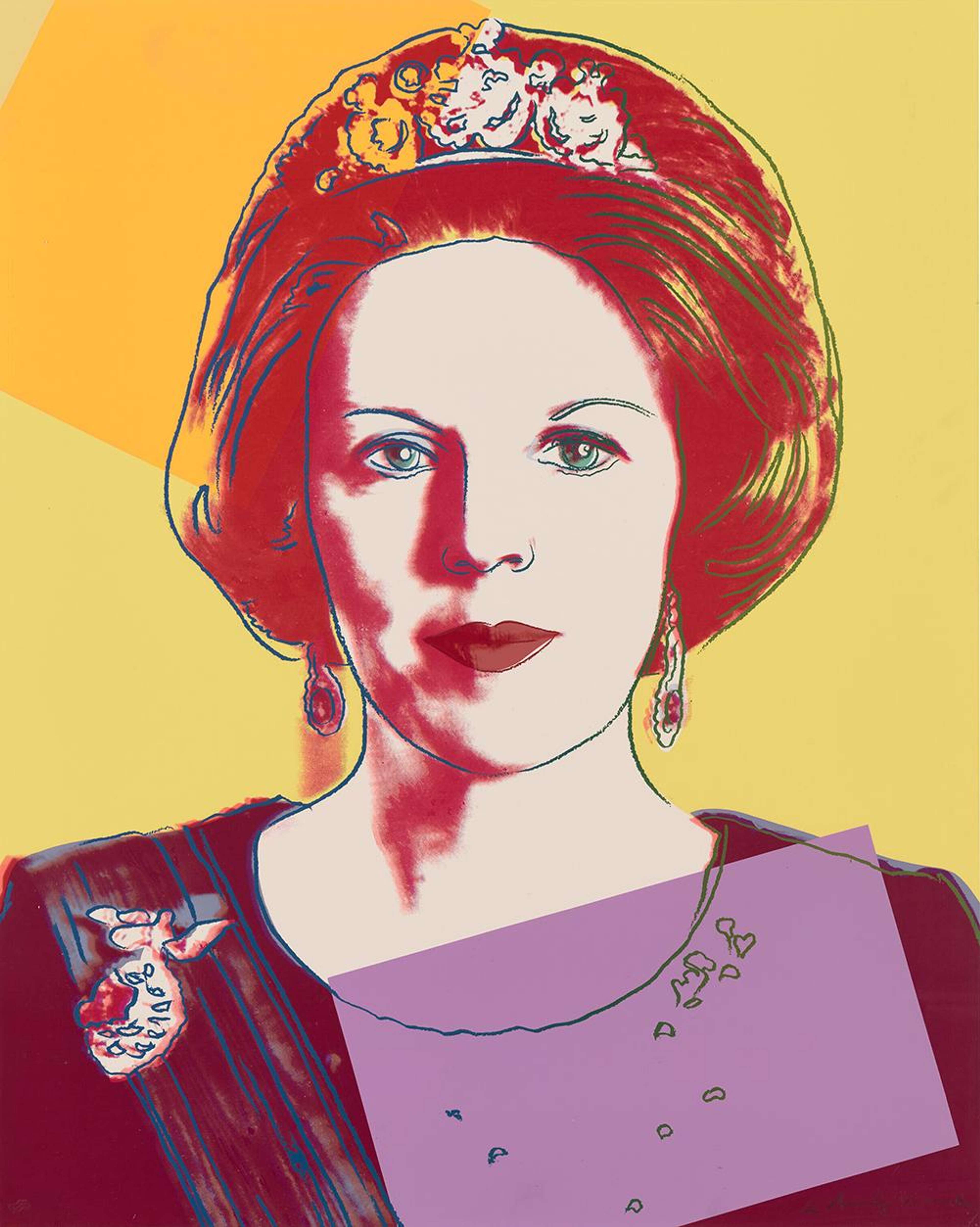 Queen Beatrix Of The Netherlands (F. & S. II.341) - Signed Print by Andy Warhol 1985 - MyArtBroker