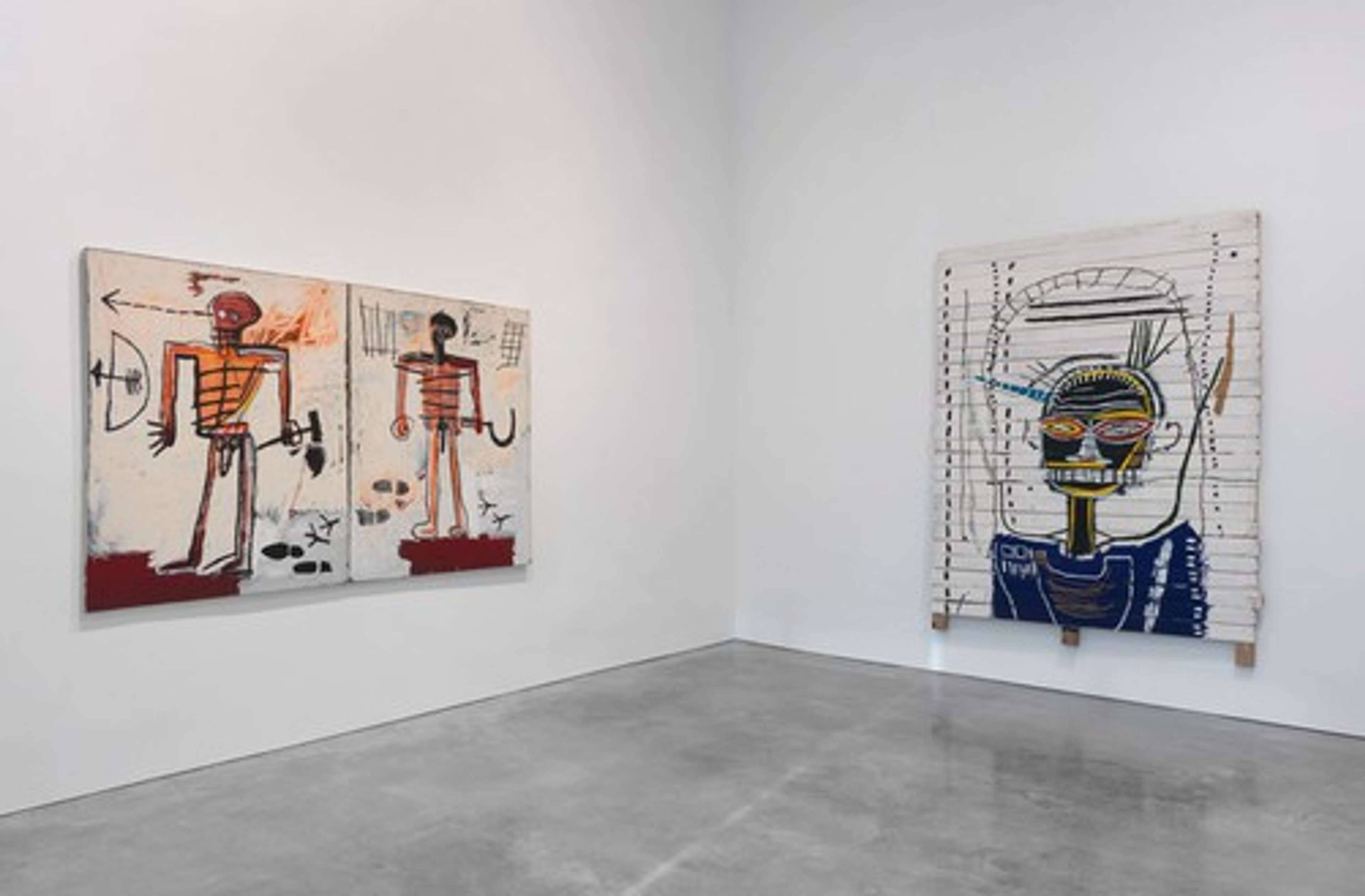 Une image d'une exposition de Basquiat à la Gagosian, en 2013.