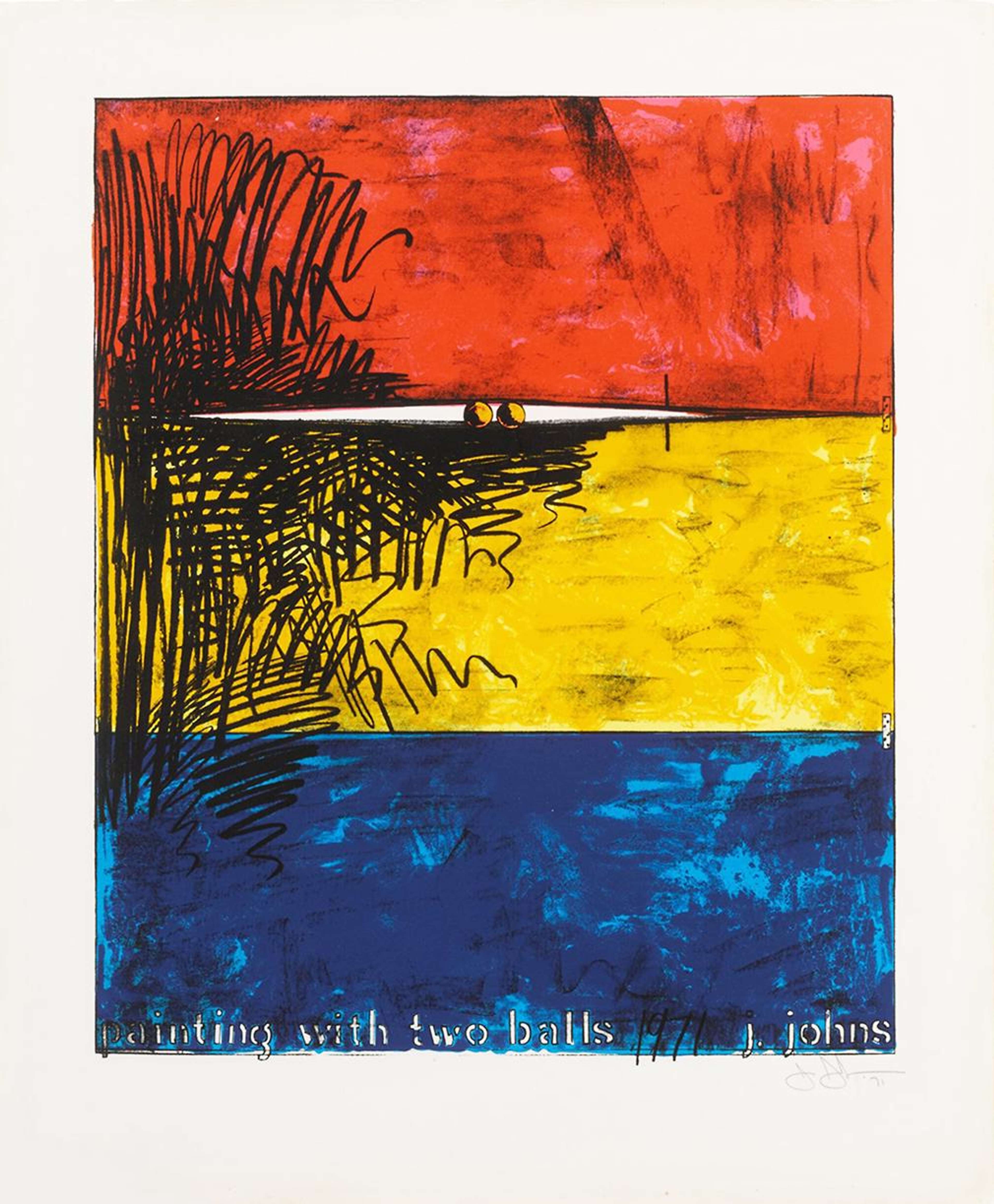 Painting with Two Balls - Signed Print by Jasper Johns 1971 - MyArtBroker