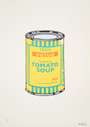 Banksy: Soup Can (yellow, blue and tan) - Signed Print