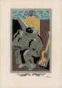 Gino Severini: Polichinelle Au Livre - Unsigned Pochoir