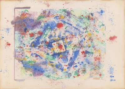 Untitled (SFM81-106) - Signed Mixed Media by Sam Francis 1981 - MyArtBroker