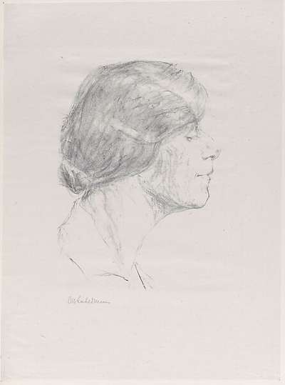 Frauenkopf - Signed Print by Max Liebermann 1926 - MyArtBroker
