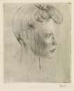 Tête De Femme De Profil - Unsigned Print