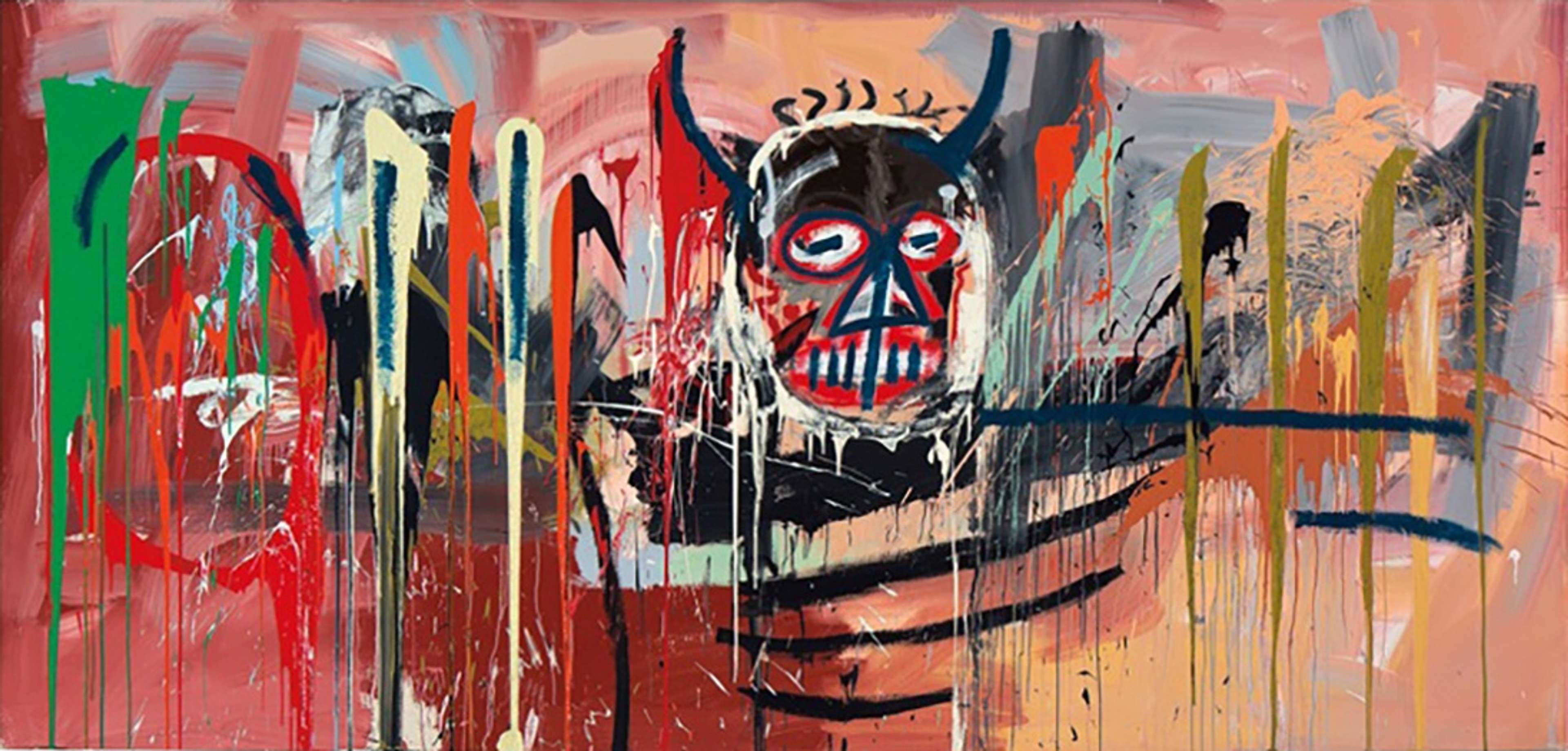 Painting by Jean-Michel Basquiat depicting a horned 