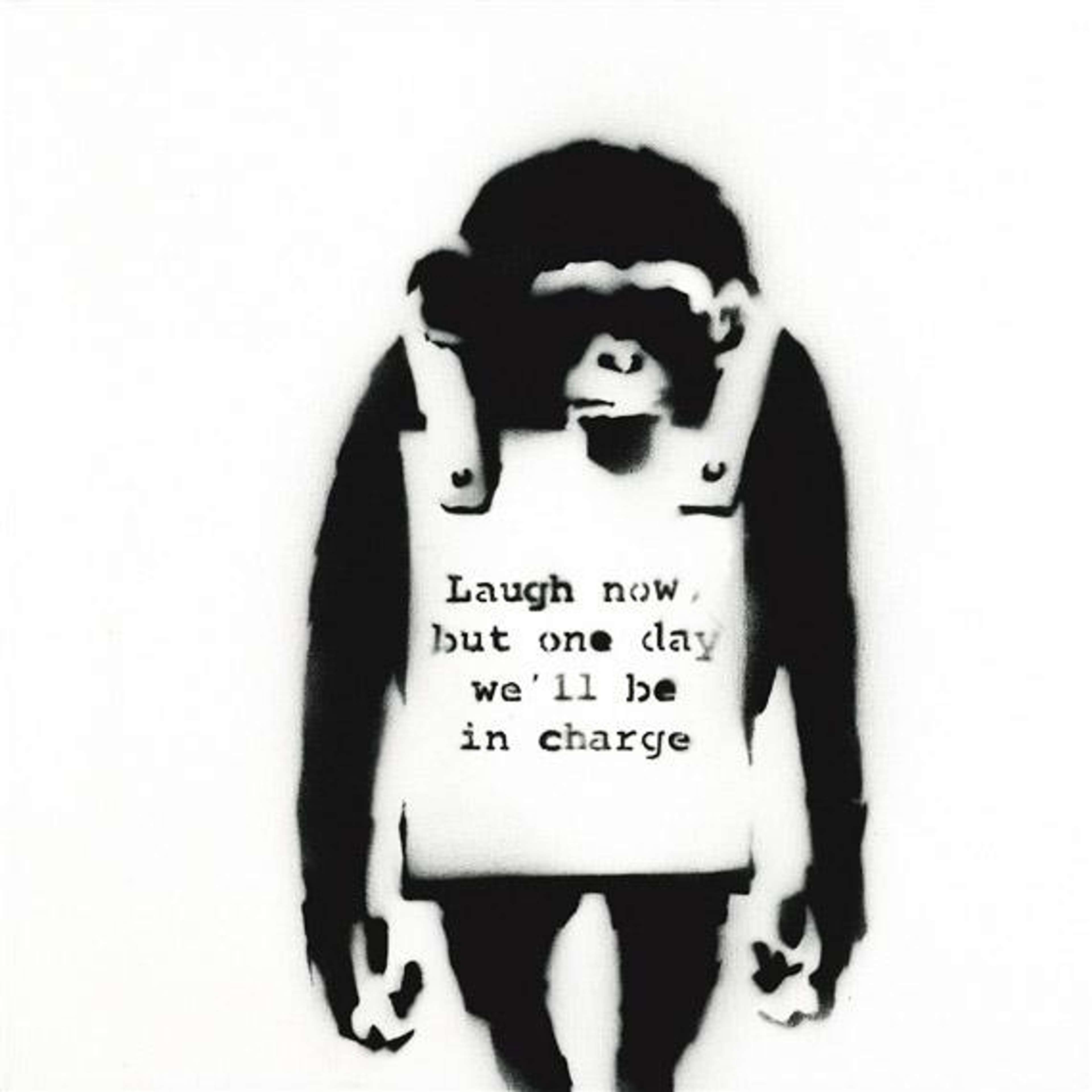 Laugh Now (toile) par Banksy