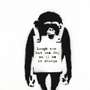 Banksy: Laugh Now (canvas) - Signed Spray Paint
