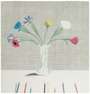 David Hockney: Coloured Flowers Made of Paper and Ink - Signed Print