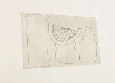 Turkish Sundial Between Two Turkish Forms - Signed Print by Ben Nicholson 1967 - MyArtBroker