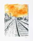 Train Tracks Orange (2008) - Signed Print