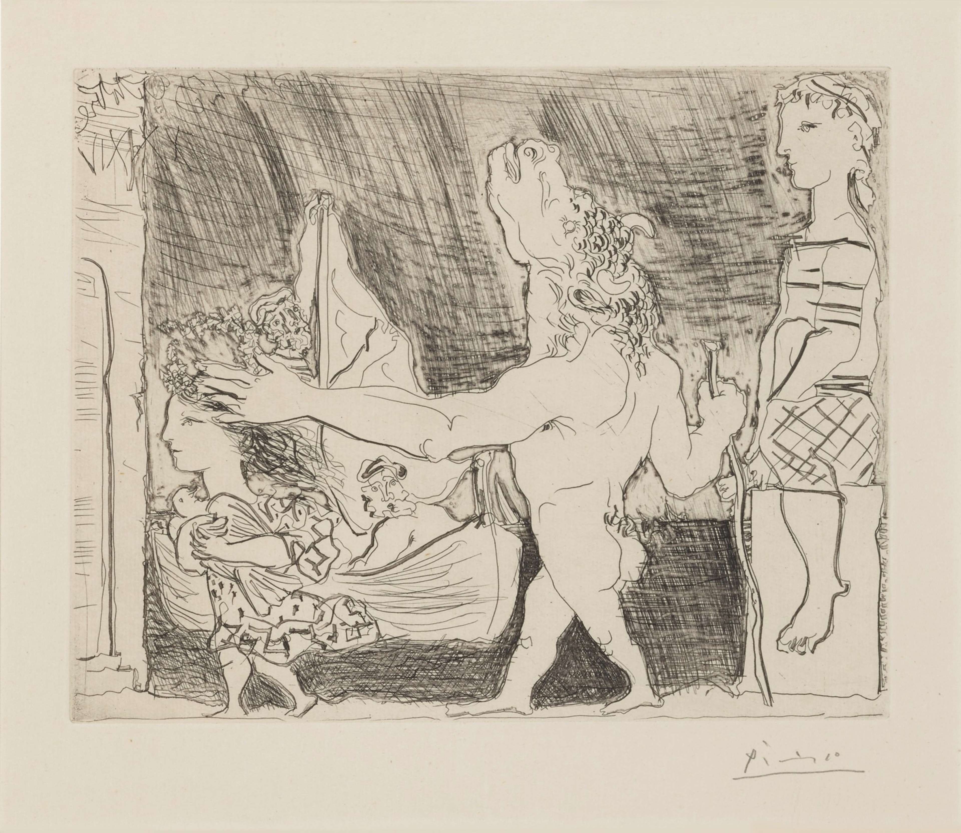 Minotaure Aveugle Guidé Par Une Fillette II (La Suite Vollard) - Signed Print by Pablo Picasso 1934 - MyArtBroker