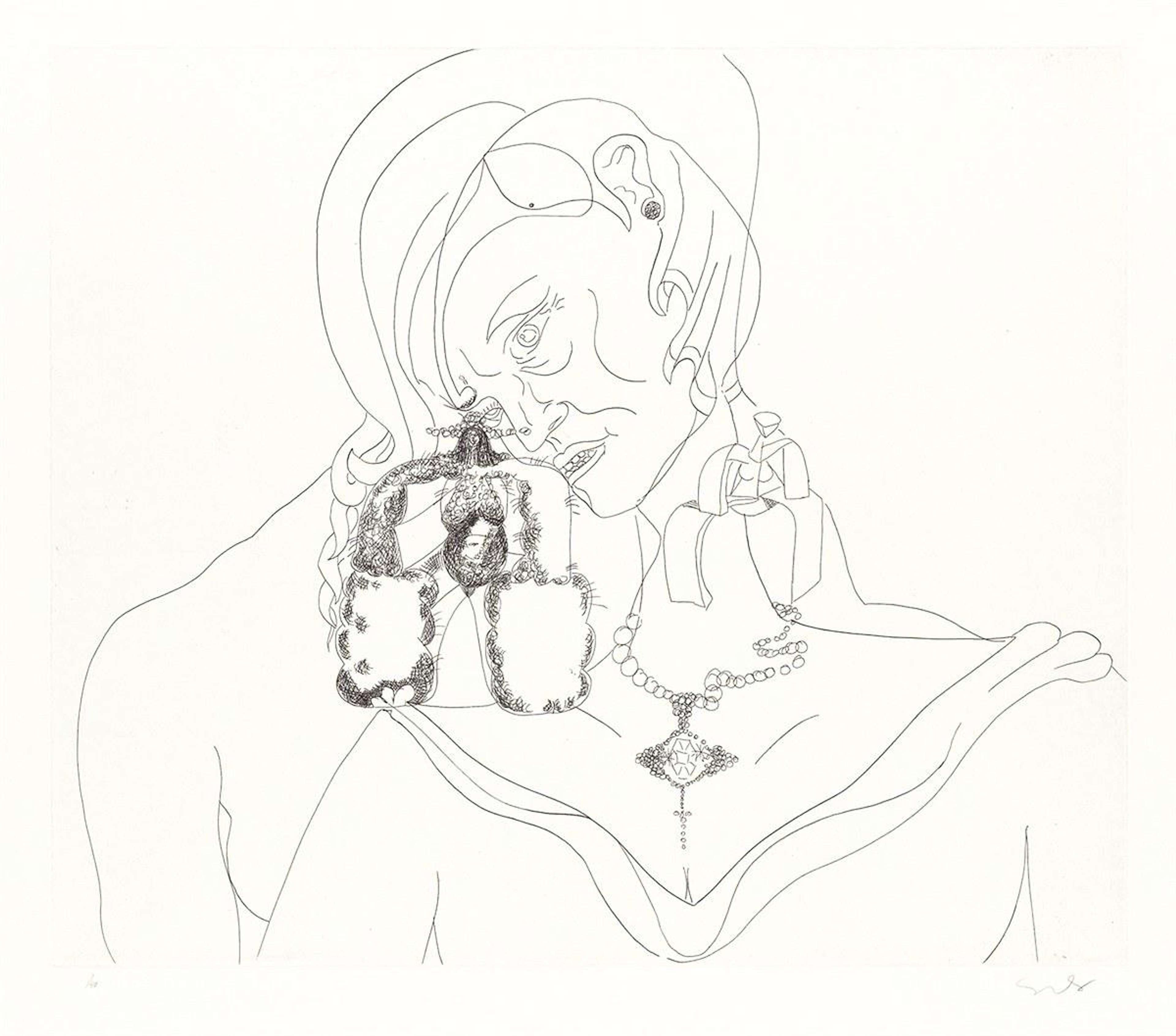 More Sketches Of Spain - For Miles Davis #3 - Signed Print by George Condo 1991 - MyArtBroker