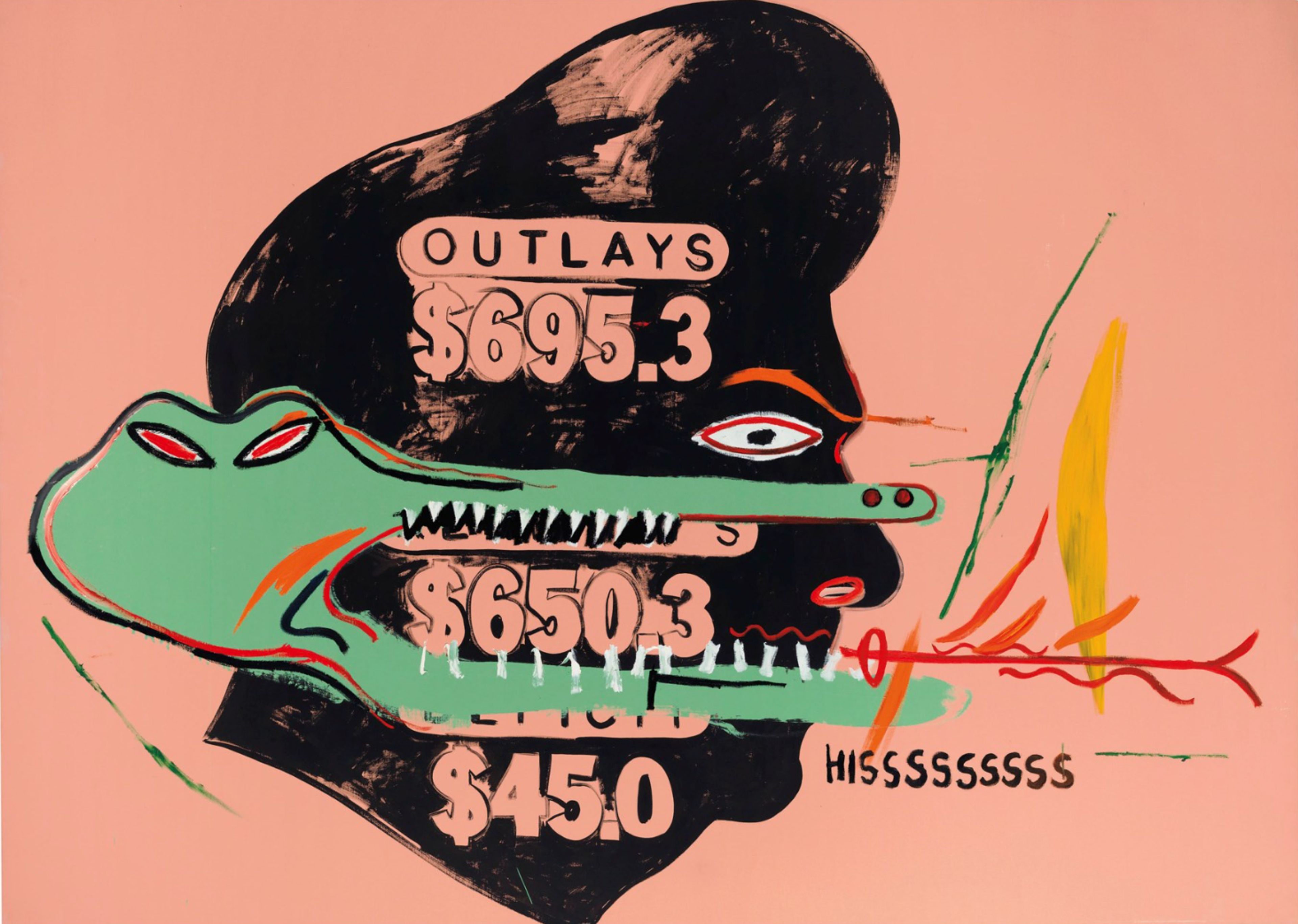 Outlays Hisssssssss (Collaboration n°22) par Andy Warhol et Jean-Michel Basquiat - MyArtBroker