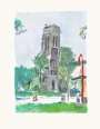 Maurice Utrillo: La Tour Saint Jacques - Signed Print