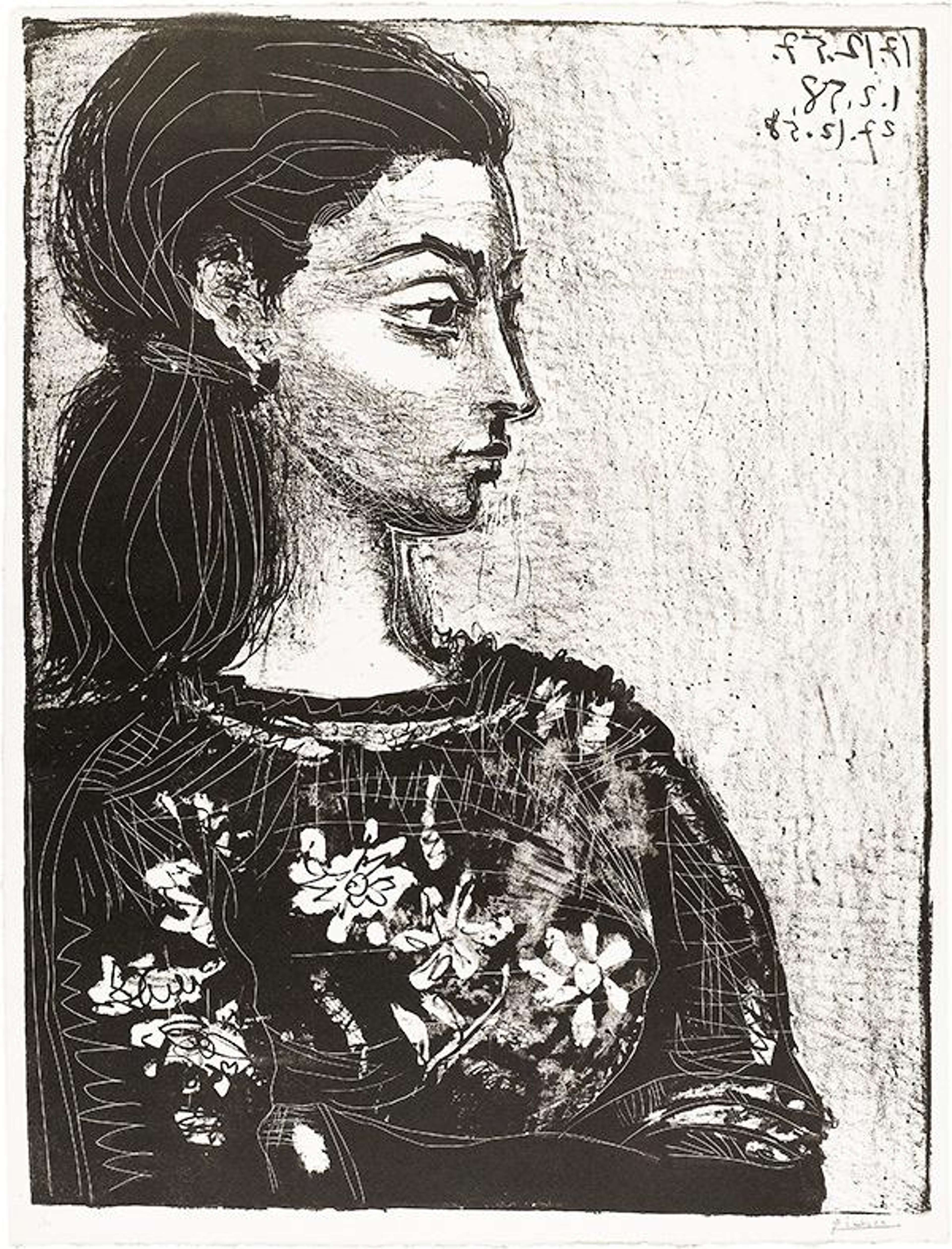 Femme Au Corsage A Fleurs de Pablo Picasso