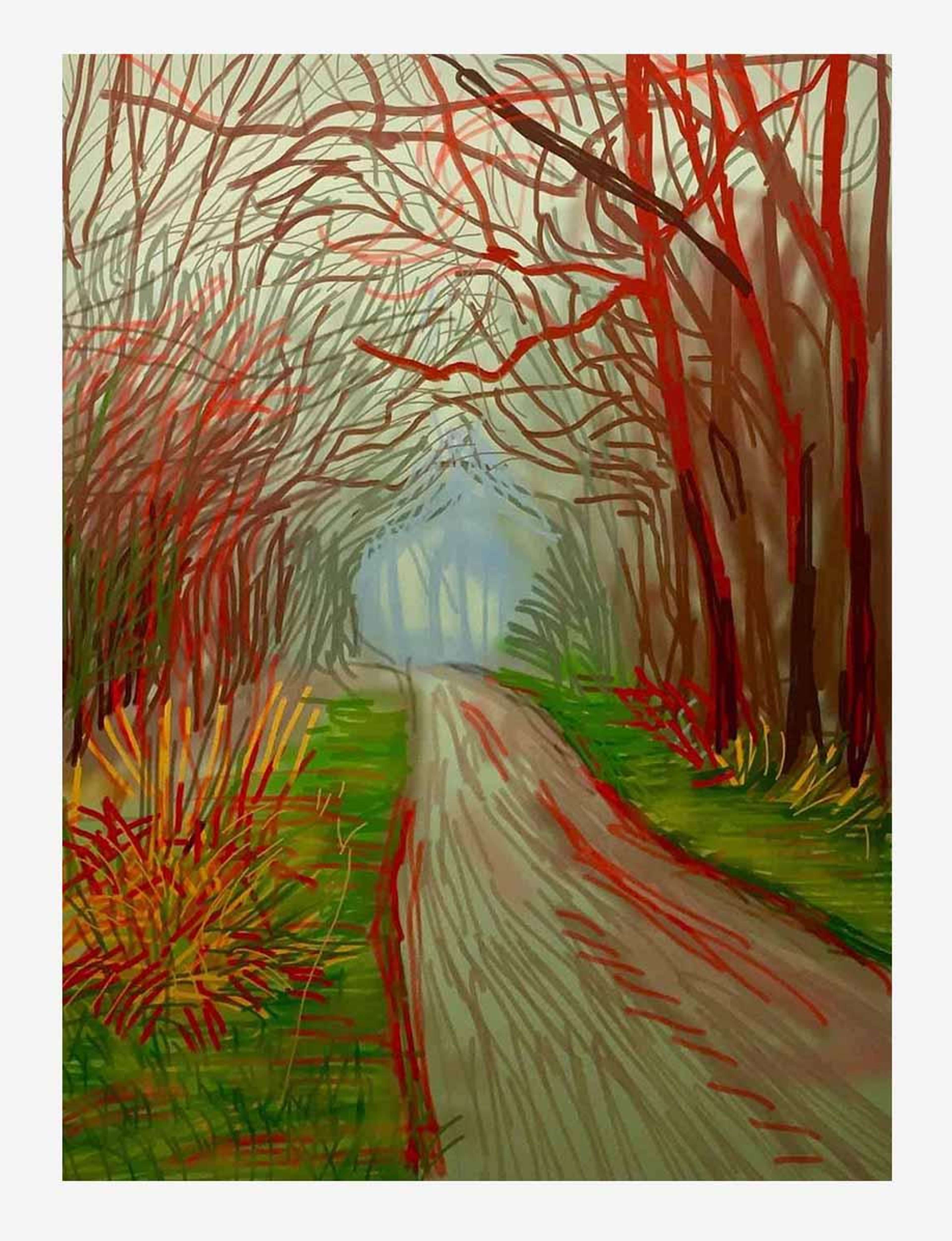 The Arrival Of Spring In Woldgate, East Yorkshire In 2011 (twenty eleven) - 13 January - Signed Print by David Hockney 2011 - MyArtBroker