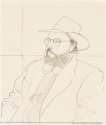 Henry Geldzahler With Hat - Signed Print
