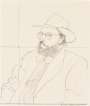 David Hockney: Henry Geldzahler With Hat - Signed Print