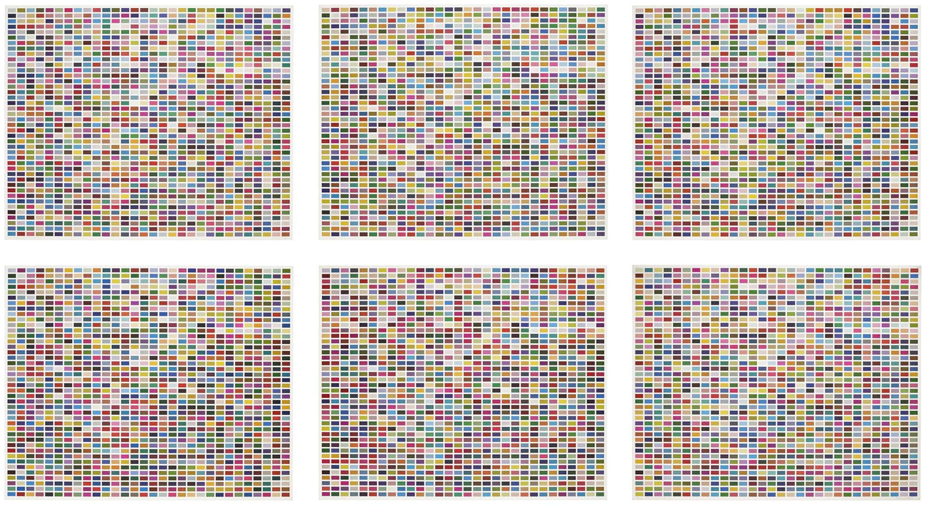 Farbfelder. 6 Anordnungen Von 1260 Farben (complete set) - Signed Print by Gerhard Richter 1974 - MyArtBroker
