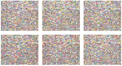 Farbfelder. 6 Anordnungen Von 1260 Farben (complete set) - Signed Print by Gerhard Richter 1974 - MyArtBroker