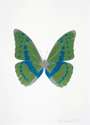 Damien Hirst: The Souls III (leaf green, turquoise, silver gloss) - Signed Print