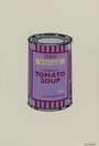 Banksy: Soup Can (violet, cherry and beige) - Signed Print